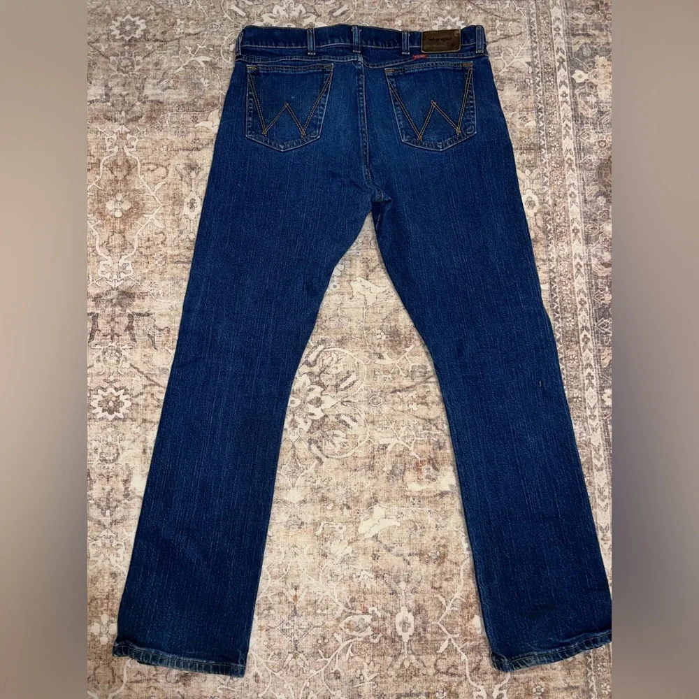 Wrangler Rooted Collection Texas Cotton Jeans 36x34 Straight Leg Slim Fit - Picture 1 of 10